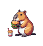 シュールでかわいいカピバラのスタンプ（個別スタンプ：28）