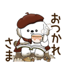 犬さん 2025 「ベレー帽さん」秋（個別スタンプ：2）