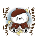 犬さん 2025 「ベレー帽さん」秋（個別スタンプ：11）