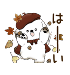 犬さん 2025 「ベレー帽さん」秋（個別スタンプ：18）