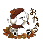 犬さん 2025 「ベレー帽さん」秋（個別スタンプ：28）
