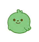ふわふわ緑のとりパレード（個別スタンプ：1）