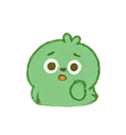 ふわふわ緑のとりパレード（個別スタンプ：10）