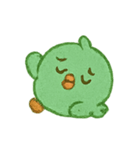 ふわふわ緑のとりパレード（個別スタンプ：16）