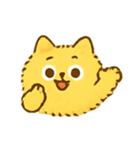 ふわふわ黄色ねこパレード（個別スタンプ：3）