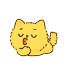 ふわふわ黄色ねこパレード（個別スタンプ：5）