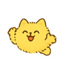 ふわふわ黄色ねこパレード（個別スタンプ：6）