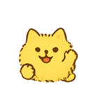 ふわふわ黄色ねこパレード（個別スタンプ：7）