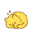 ふわふわ黄色ねこパレード（個別スタンプ：8）