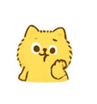 ふわふわ黄色ねこパレード（個別スタンプ：10）