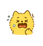 ふわふわ黄色ねこパレード（個別スタンプ：16）