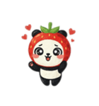 パンダいちごちゃん（個別スタンプ：1）