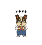 日常会話で大活躍！可愛いオーバーオール犬（個別スタンプ：28）