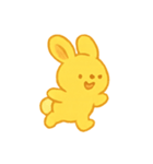 ふわふわうさぎの毎日ハッピー（個別スタンプ：1）