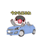 桜文鳥の僕と白文鳥のクーミンでーす。（個別スタンプ：14）