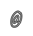 手描きヘタ字 (大文字アルファベット Ver.)（個別スタンプ：27）