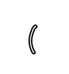 手描きヘタ字 (大文字アルファベット Ver.)（個別スタンプ：31）