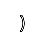手描きヘタ字 (大文字アルファベット Ver.)（個別スタンプ：32）