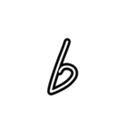 手描きヘタ字 (小文字アルファベット Ver.)（個別スタンプ：2）