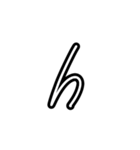 手描きヘタ字 (小文字アルファベット Ver.)（個別スタンプ：8）