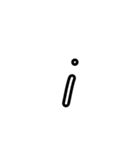手描きヘタ字 (小文字アルファベット Ver.)（個別スタンプ：9）