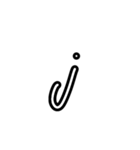 手描きヘタ字 (小文字アルファベット Ver.)（個別スタンプ：10）