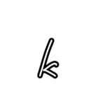 手描きヘタ字 (小文字アルファベット Ver.)（個別スタンプ：11）