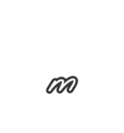 手描きヘタ字 (小文字アルファベット Ver.)（個別スタンプ：13）