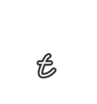 手描きヘタ字 (小文字アルファベット Ver.)（個別スタンプ：20）