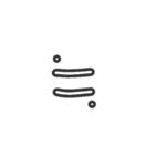 手描きヘタ字 (小文字アルファベット Ver.)（個別スタンプ：34）