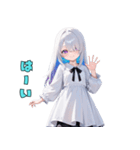 神秘の微笑ガール（個別スタンプ：6）