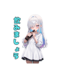神秘の微笑ガール（個別スタンプ：22）