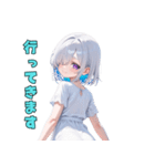 神秘の微笑ガール（個別スタンプ：36）