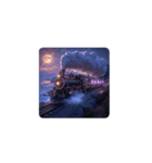 満月の幻想列車✨️FullMoon Fantasy Train（個別スタンプ：1）