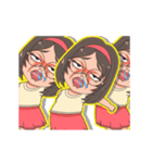 おもしろ顔ガールズ2（個別スタンプ：10）