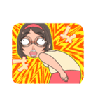 おもしろ顔ガールズ2（個別スタンプ：18）