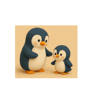 動く親子ペンギン（個別スタンプ：4）