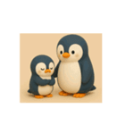 動く親子ペンギン（個別スタンプ：12）