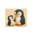 動く親子ペンギン（個別スタンプ：13）