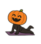 ヨガするハロウィンモンスター（アレンジ）（個別スタンプ：1）