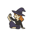 ヨガするハロウィンモンスター（アレンジ）（個別スタンプ：9）