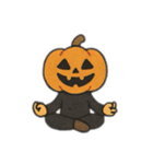 ヨガするハロウィンモンスター（アレンジ）（個別スタンプ：13）