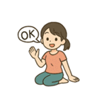 ヨガ女子の毎日使える日常会話スタンプ（個別スタンプ：18）