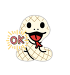 白蛇(しろへび) 金運 No.3（個別スタンプ：1）