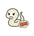 白蛇(しろへび) 金運 No.3（個別スタンプ：6）