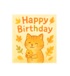 秋生まれの人へHappy Birthday（個別スタンプ：2）