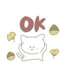 【秋】シンプルゆるかわ猫 日常（個別スタンプ：2）