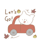 【秋】シンプルゆるかわ猫 日常（個別スタンプ：4）