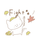 【秋】シンプルゆるかわ猫 日常（個別スタンプ：15）