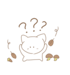 【秋】シンプルゆるかわ猫 日常（個別スタンプ：22）
